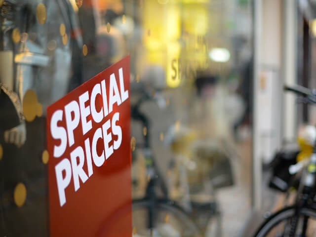 リアル店舗などのセール